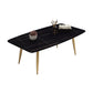 Rectangle Slate Coffee Table Glam 4 Legs Coffee Cocktail Table Clearhalo 'Coffee & Accent Tables' 'Coffee Tables' 'coffee_tables' 'furn' 'furn_coffee_tables' 'Furniture' 'Living Room Furniture' 6480087