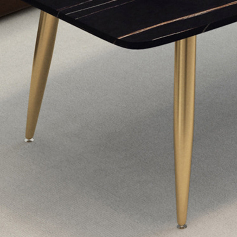 Rectangle Slate Coffee Table Glam 4 Legs Coffee Cocktail Table Clearhalo 'Coffee & Accent Tables' 'Coffee Tables' 'coffee_tables' 'furn' 'furn_coffee_tables' 'Furniture' 'Living Room Furniture' 6480088