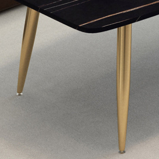 Mesa de café de pizarra rectangular 4 patas Cóctel de café Cóctel