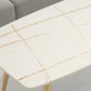 Rectangle Slate Coffee Table Glam 4 Legs Coffee Cocktail Table Clearhalo 'Coffee & Accent Tables' 'Coffee Tables' 'coffee_tables' 'furn' 'furn_coffee_tables' 'Furniture' 'Living Room Furniture' 6480089