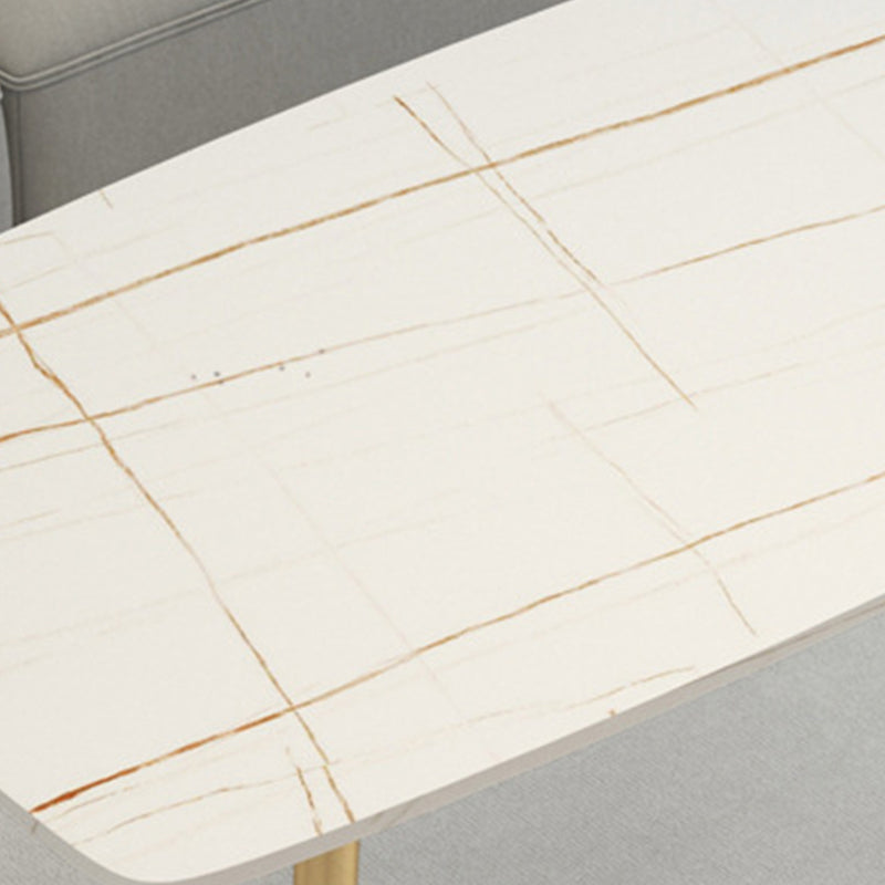 Rectangle Slate Coffee Table Glam 4 Legs Coffee Cocktail Table Clearhalo 'Coffee & Accent Tables' 'Coffee Tables' 'coffee_tables' 'furn' 'furn_coffee_tables' 'Furniture' 'Living Room Furniture' 6480091