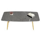 Rectangle Slate Coffee Table Glam 4 Legs Coffee Cocktail Table Gold Gray Clearhalo 'Coffee & Accent Tables' 'Coffee Tables' 'coffee_tables' 'furn' 'furn_coffee_tables' 'Furniture' 'Living Room Furniture' 6480093