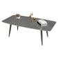 Rectangle Slate Coffee Table Glam 4 Legs Coffee Cocktail Table Black Gray Clearhalo 'Coffee & Accent Tables' 'Coffee Tables' 'coffee_tables' 'furn' 'furn_coffee_tables' 'Furniture' 'Living Room Furniture' 6480094