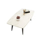 Rectangle Slate Coffee Table Glam 4 Legs Coffee Cocktail Table Black White Clearhalo 'Coffee & Accent Tables' 'Coffee Tables' 'coffee_tables' 'furn' 'furn_coffee_tables' 'Furniture' 'Living Room Furniture' 6480095