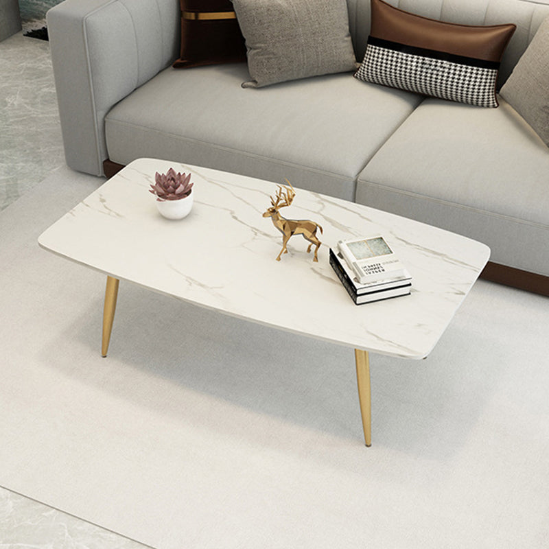 Rectangle Slate Coffee Table Glam 4 Legs Coffee Cocktail Table Clearhalo 'Coffee & Accent Tables' 'Coffee Tables' 'coffee_tables' 'furn' 'furn_coffee_tables' 'Furniture' 'Living Room Furniture' 6480096