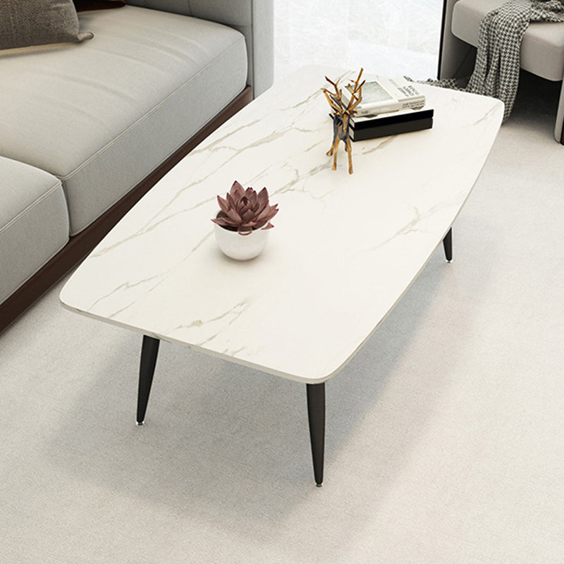 Rectangle Slate Coffee Table Glam 4 Legs Coffee Cocktail Table Clearhalo 'Coffee & Accent Tables' 'Coffee Tables' 'coffee_tables' 'furn' 'furn_coffee_tables' 'Furniture' 'Living Room Furniture' 6480097