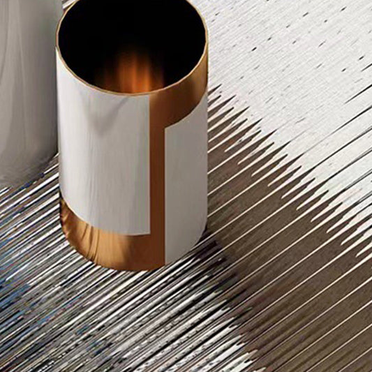 Mesa de café de vidrio ovalada / redonda moderna Iron 4 patas Mesa de cóctel con estante