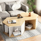 Modernism Simple Geometric Coffee Cocktail Table with Storage Clearhalo 'Coffee & Accent Tables' 'Coffee Tables' 'coffee_tables' 'furn' 'furn_coffee_tables' 'Furniture' 'Living Room Furniture' 6480126