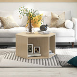 Modernism Simple Geometric Coffee Cocktail Table with Storage