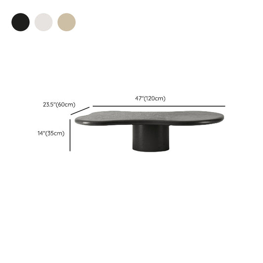 Pedestal 13.8 "H Mesa de café Escandinava Faux Wood Mesa de cóctel