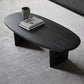Scandinavian Oval Wood Coffee Table 15.75"H 2 Legs Cocktail Table Clearhalo 'Coffee & Accent Tables' 'Coffee Tables' 'coffee_tables' 'furn' 'furn_coffee_tables' 'Furniture' 'Living Room Furniture' 6480169