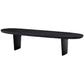 Scandinavian Oval Wood Coffee Table 15.75"H 2 Legs Cocktail Table Clearhalo 'Coffee & Accent Tables' 'Coffee Tables' 'coffee_tables' 'furn' 'furn_coffee_tables' 'Furniture' 'Living Room Furniture' 6480171