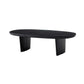Scandinavian Oval Wood Coffee Table 15.75"H 2 Legs Cocktail Table Clearhalo 'Coffee & Accent Tables' 'Coffee Tables' 'coffee_tables' 'furn' 'furn_coffee_tables' 'Furniture' 'Living Room Furniture' 6480176