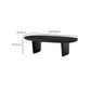 Scandinavian Oval Wood Coffee Table 15.75"H 2 Legs Cocktail Table Clearhalo 'Coffee & Accent Tables' 'Coffee Tables' 'coffee_tables' 'furn' 'furn_coffee_tables' 'Furniture' 'Living Room Furniture' 6480179