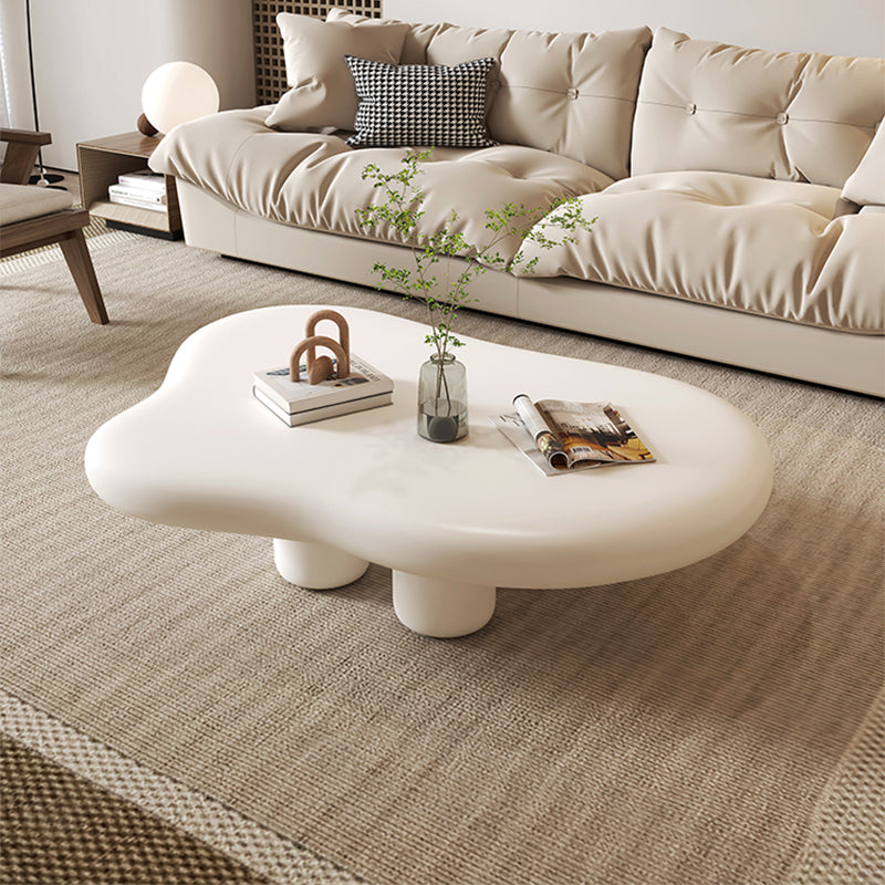 Scandinavian Free Form Coffee Table Wooden 4 Legs Cocktail Table Clearhalo 'Coffee & Accent Tables' 'Coffee Tables' 'coffee_tables' 'furn' 'furn_coffee_tables' 'Furniture' 'Living Room Furniture' 6480245