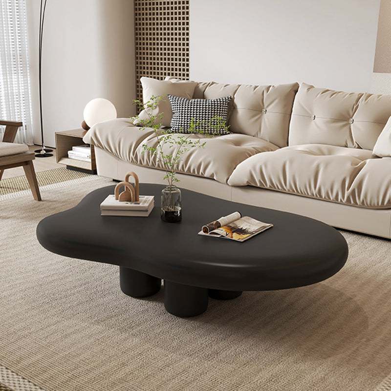 Scandinavian Free Form Coffee Table Wooden 4 Legs Cocktail Table Clearhalo 'Coffee & Accent Tables' 'Coffee Tables' 'coffee_tables' 'furn' 'furn_coffee_tables' 'Furniture' 'Living Room Furniture' 6480248