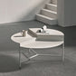 Mid-Century Modern Round Coffee Table with 3 Legs in Iron Cocktail Table
