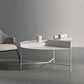 Mid-Century Modern Round Coffee Table with 3 Legs in Iron Cocktail Table