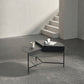 Mid-Century Modern Round Coffee Table with 3 Legs in Iron Cocktail Table