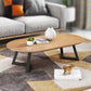 Nordic Solid Wood Elliptical Coffee Cocktail Table with 2 Legs Clearhalo 'Coffee & Accent Tables' 'Coffee Tables' 'coffee_tables' 'furn' 'furn_coffee_tables' 'Furniture' 'Living Room Furniture' 6480319