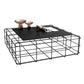 Mid-Century Modern Coffee Table Black Iron Frame Coffee Cocktail Table Clearhalo 'Coffee & Accent Tables' 'Coffee Tables' 'coffee_tables' 'furn' 'furn_coffee_tables' 'Furniture' 'Living Room Furniture' 6480335
