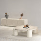 Contemporary Round Beige Coffee Table with 4 Legs Wooden Coffee Table Clearhalo 'Coffee & Accent Tables' 'Coffee Tables' 'coffee_tables' 'furn' 'furn_coffee_tables' 'Furniture' 'Living Room Furniture' 6480345