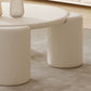 Contemporary Round Beige Coffee Table with 4 Legs Wooden Coffee Table Clearhalo 'Coffee & Accent Tables' 'Coffee Tables' 'coffee_tables' 'furn' 'furn_coffee_tables' 'Furniture' 'Living Room Furniture' 6480350