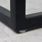 Table de cocktail rectangulaire en fer avec étagère, table basse avec cadre en H de 19,7 po, noir