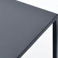 Table de cocktail rectangulaire en fer avec étagère, table basse avec cadre en H de 19,7 po, noir