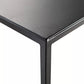 Table de cocktail rectangulaire en fer avec étagère, table basse avec cadre en H de 19,7 po, noir