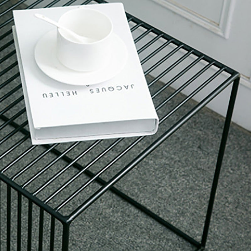 Mid-Century Modern Coffee Table Black Iron Coffee Cocktail Table