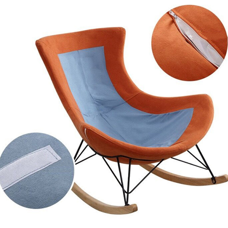 Silla tapizada de planeador moderno silla acento de botón con botones con piernas oscuras