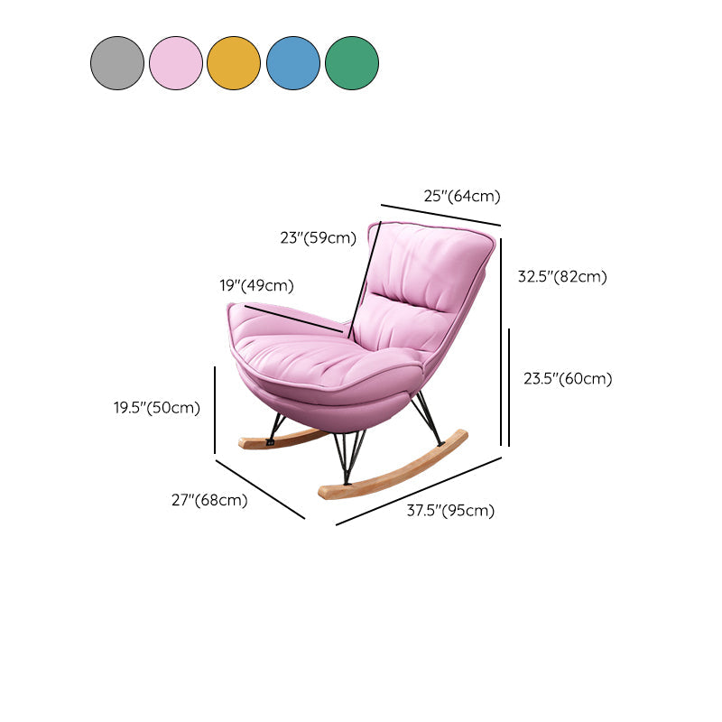Silla tapizada de planeador moderno silla acento de botón con botones con piernas oscuras