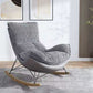 Modern Glider Upholstered Chair Tufted Cushions Rocking Accent Chair Rocking Chair Gray Houndstooth Clearhalo 'Chairs & Seating' 'furn' 'furn_rocking_chairs' 'Furniture' 'Living Room Furniture' 'Rocking Chairs' 'rocking_chairs' 6483304