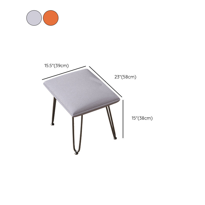 Chaise de rocker rembourrée rembourrée contemporaine chaise de bascule de broche à cadre de cadre en métal avec ottoman