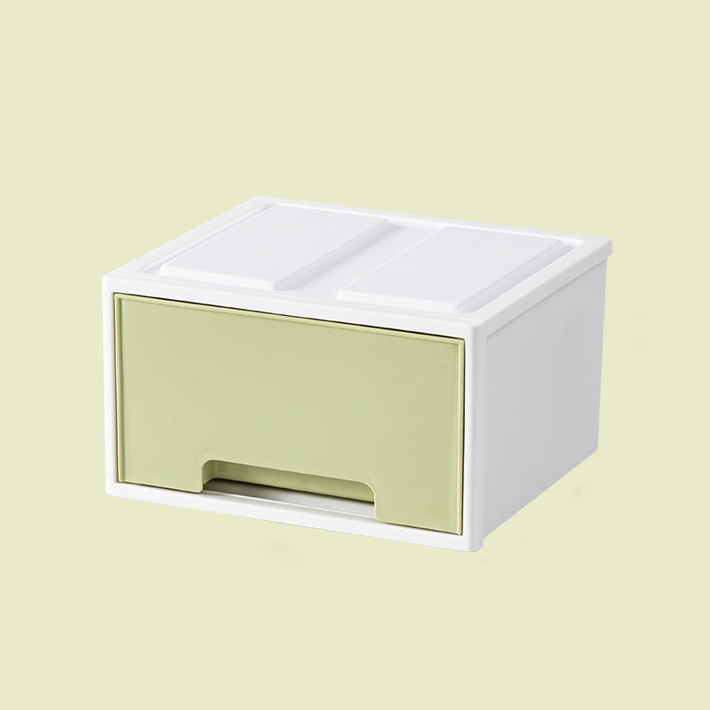 Coastal Plastic Cabinet Lateral Filing Cabinet with Drawers for Home and Office 8.6"L x 7.5"W x 4.8"H Green Clearhalo 'Filing Cabinets' 'filling_cabinets' 'furn' 'furn_filling_cabinets' 'Furniture' 'Office Furniture' 6483627