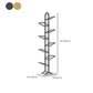 Contemporary Etagere Bookcase Open Back Metal Bookshelf with Shelves