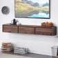 Contemporary TV Stand Wall-mounted Wood TV Media Console with Storage
