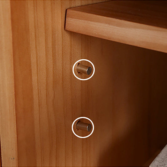 Console media TV in legno massiccio stand scandinavo TV con 2 cassetti