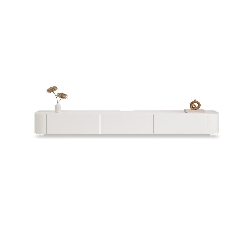 Contemporary TV Stand Enclosed Storage White Wood TV Media Console with Storage Clearhalo 'furn' 'furn_tv_stands_entertainment_centers' 'Furniture' 'Living Room Furniture' 'TV Stands & Entertainment Centers' 'TV Stands & Media Storage Furniture' 'tv_stands_entertainment_centers' 6486313