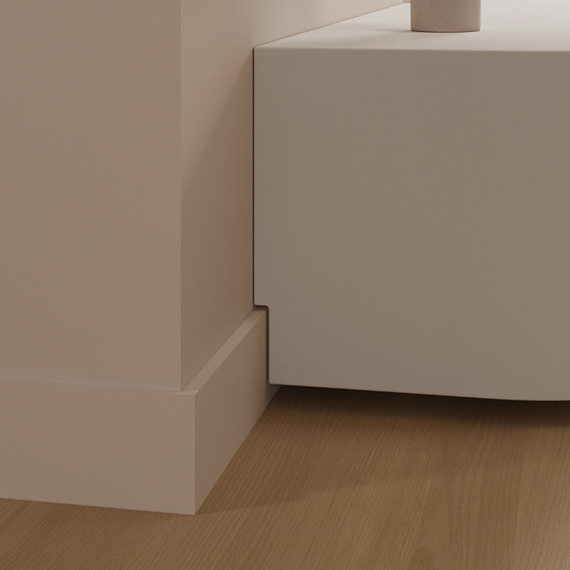 Contemporary TV Stand Enclosed Storage White Wood TV Media Console with Storage Clearhalo 'furn' 'furn_tv_stands_entertainment_centers' 'Furniture' 'Living Room Furniture' 'TV Stands & Entertainment Centers' 'TV Stands & Media Storage Furniture' 'tv_stands_entertainment_centers' 6486315