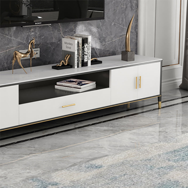 Open Storage TV Media Console Supporto TV in pietra per soggiorno