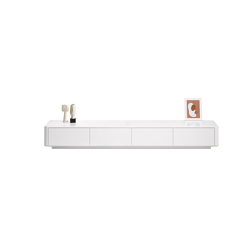 Contemporary White TV Stand Wood Enclosed Storage TV Media Console with Storage 87"L x 16"W x 14"H Clearhalo 'furn' 'furn_tv_stands_entertainment_centers' 'Furniture' 'Living Room Furniture' 'TV Stands & Entertainment Centers' 'TV Stands & Media Storage Furniture' 'tv_stands_entertainment_centers' 6486370