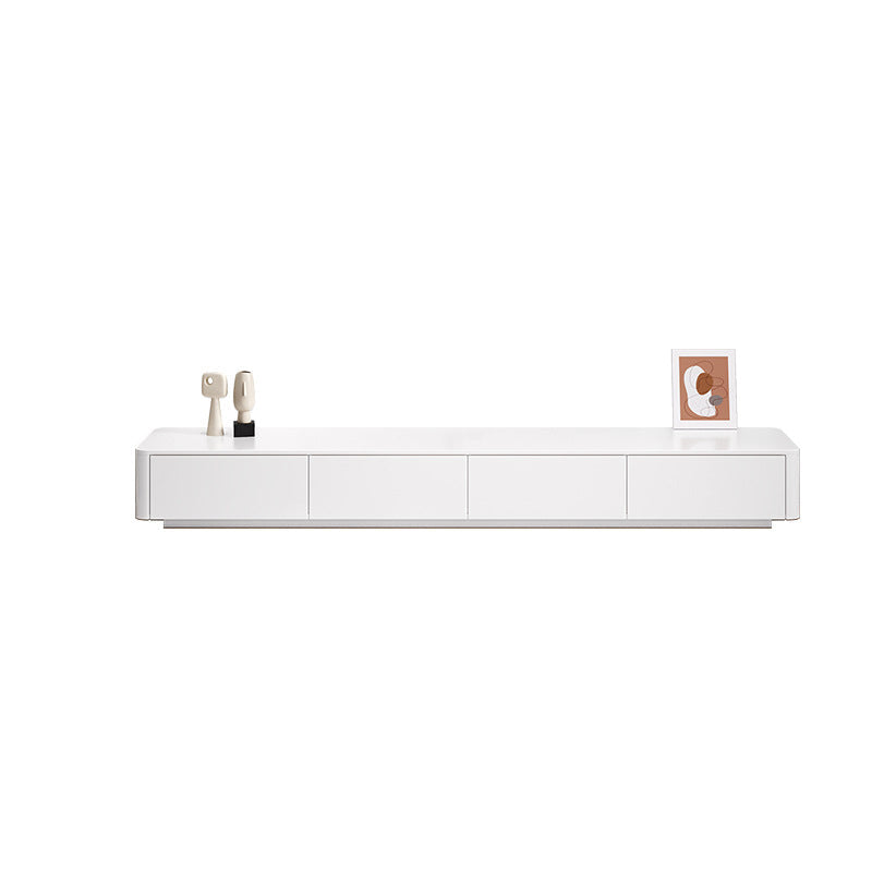 Contemporary White TV Stand Wood Enclosed Storage TV Media Console with Storage 94.5"L x 16"W x 14"H Clearhalo 'furn' 'furn_tv_stands_entertainment_centers' 'Furniture' 'Living Room Furniture' 'TV Stands & Entertainment Centers' 'TV Stands & Media Storage Furniture' 'tv_stands_entertainment_centers' 6486372