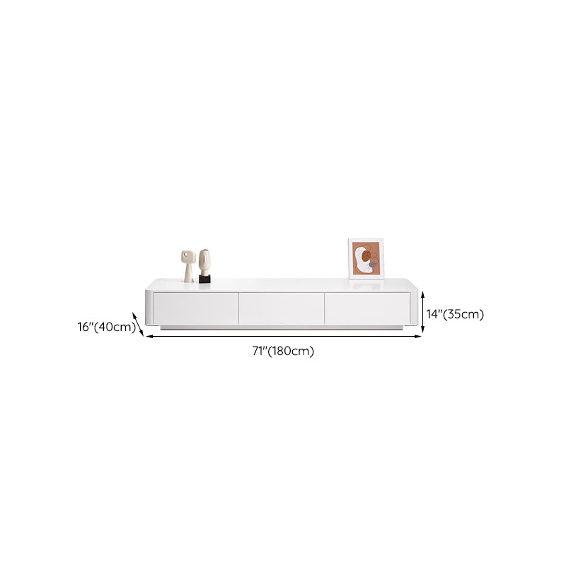 Contemporary White TV Stand Wood Enclosed Storage TV Media Console with Storage Clearhalo 'furn' 'furn_tv_stands_entertainment_centers' 'Furniture' 'Living Room Furniture' 'TV Stands & Entertainment Centers' 'TV Stands & Media Storage Furniture' 'tv_stands_entertainment_centers' 6486381