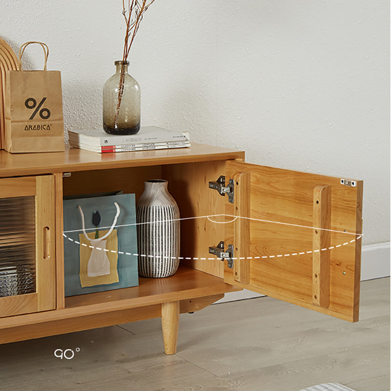 Scandinavian TV Media Console Solid Wood TV Stand for Living Room Clearhalo 'furn' 'furn_tv_stands_entertainment_centers' 'Furniture' 'Living Room Furniture' 'TV Stands & Entertainment Centers' 'TV Stands & Media Storage Furniture' 'tv_stands_entertainment_centers' 6486405