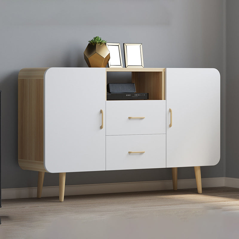 Contemporary TV Stand Engineered Wood TV Media Console with Storage Walnut Clearhalo 'furn' 'furn_tv_stands_entertainment_centers' 'Furniture' 'Living Room Furniture' 'TV Stands & Entertainment Centers' 'TV Stands & Media Storage Furniture' 'tv_stands_entertainment_centers' 6486415