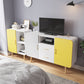 Contemporary TV Stand Engineered Wood TV Media Console with Storage Clearhalo 'furn' 'furn_tv_stands_entertainment_centers' 'Furniture' 'Living Room Furniture' 'TV Stands & Entertainment Centers' 'TV Stands & Media Storage Furniture' 'tv_stands_entertainment_centers' 6486416