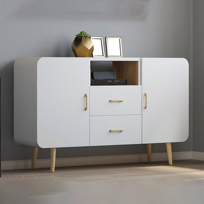 Contemporary TV Stand Engineered Wood TV Media Console with Storage White Clearhalo 'furn' 'furn_tv_stands_entertainment_centers' 'Furniture' 'Living Room Furniture' 'TV Stands & Entertainment Centers' 'TV Stands & Media Storage Furniture' 'tv_stands_entertainment_centers' 6486419