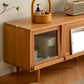 Scandinavian Enclosed Storage TV Stand Pine TV Media Console with Storage Clearhalo 'furn' 'furn_tv_stands_entertainment_centers' 'Furniture' 'Living Room Furniture' 'TV Stands & Entertainment Centers' 'TV Stands & Media Storage Furniture' 'tv_stands_entertainment_centers' 6486433